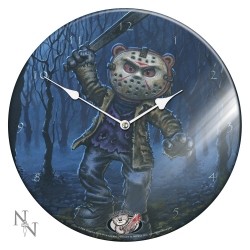 Szklany zegar naścienny - Glass Clock Jason (BTB) 34cm